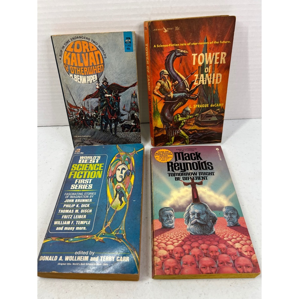 Vintage Sci-Fi Paperback Lot H Beam Piper L Sprague de Camp Mack Reynolds Ace